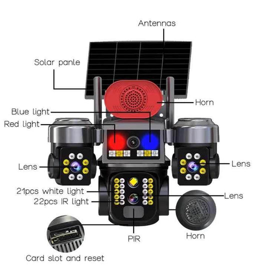 Outdoor Surveillance PTZ Camera (4G)(6MP) - DMC Wholesale