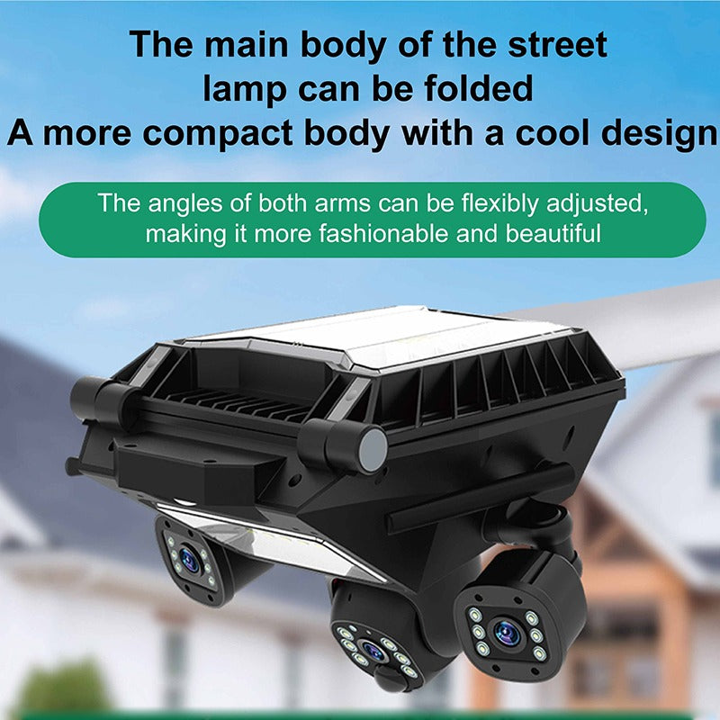 AI Solar Camera with Dual Lens and Light - 4K WiFi Security System