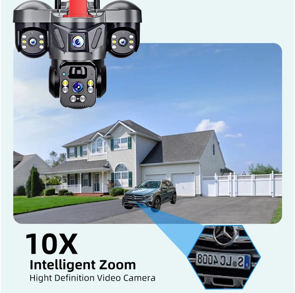 Triple Lens Camera WiFi Solar Security PTZ Camera