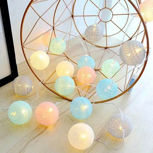 10 Leds Cotton Balls Lights DMC Wholesale