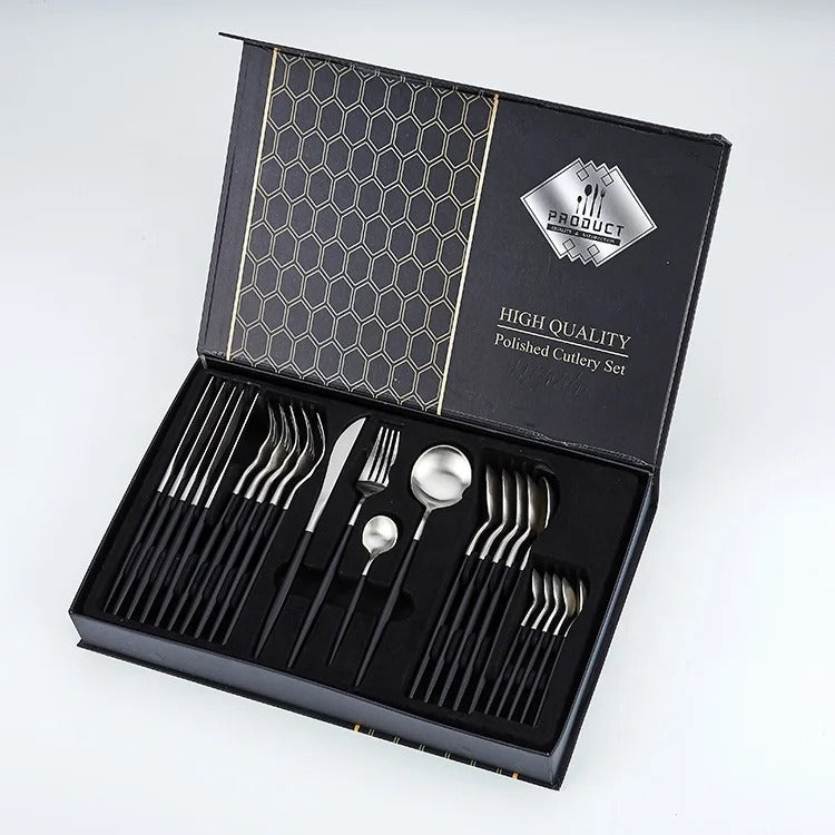 Hight Quality Polished Cutlery Set (24 pcs)