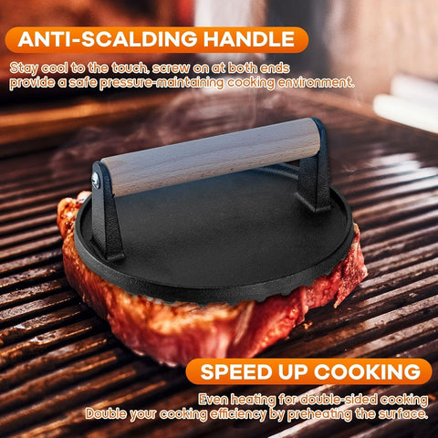 Cast Iron Grill Burger Press (17cm)