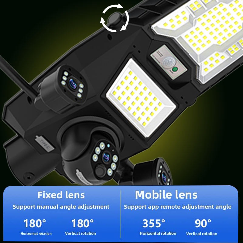 AI Solar Camera with Dual Lens and Light - 4K WiFi Security System