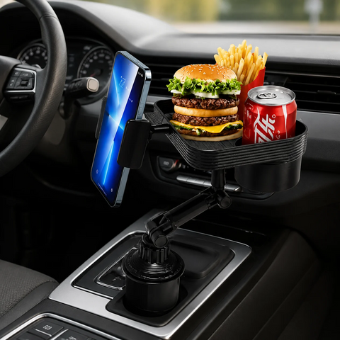Car Cup Tray With Phone Holder