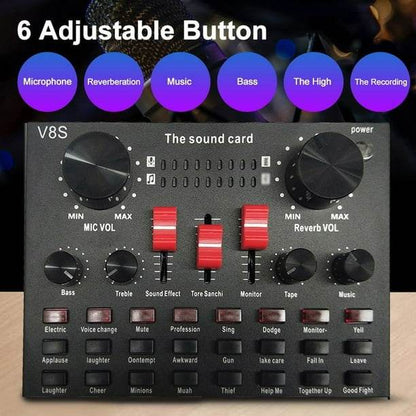 V8 Sound Card And Microphone Set - DMC Wholesale