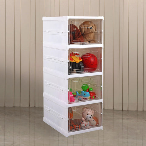 Grid Space Shoe Storage Box (4 Tier) - Alt View