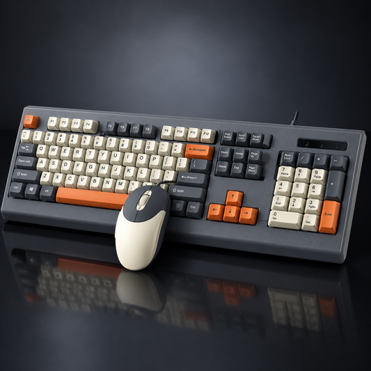 RetroForge Wired Keyboard And Mouse Combo