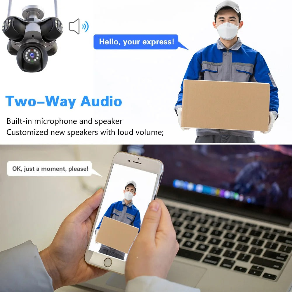 25MP Outdoor Five Lens 720 ° Rotating PTZ Camera