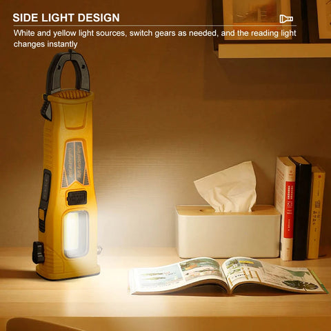 High Lumen Super Bright Solar Emergency Flashlight - Alt View