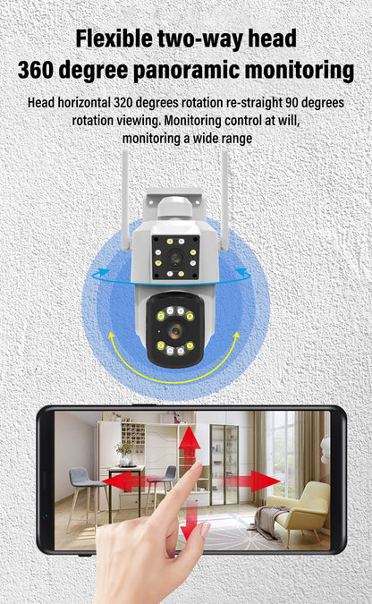 Outdoor Dual Lens Waterproof Wi-Fi Camera