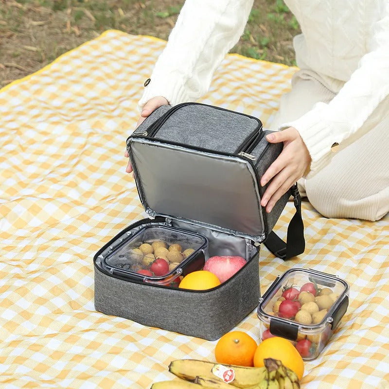 Large Capacity Square Lunch Bags