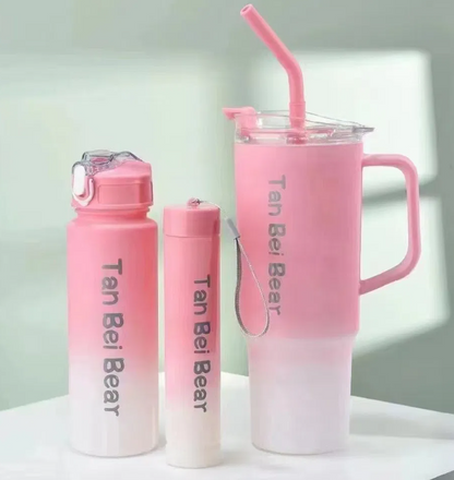 3in1 Plastic Water Bottle Set