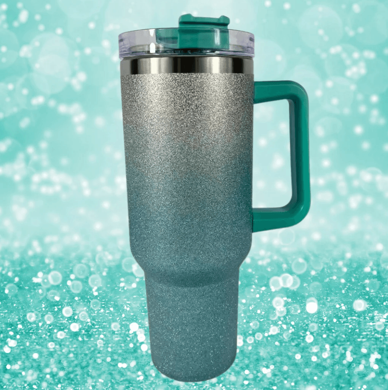 Stainless Steel Vacuum Insulated Glitter Tumbler with Lid (1200ml) - Limited Stock Available