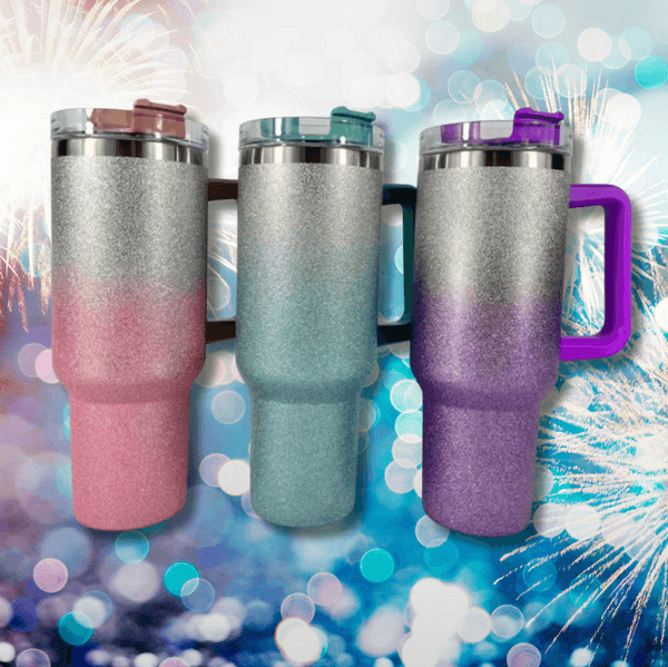 Stainless Steel Vacuum Insulated Glitter Tumbler with Lid (1200ml)