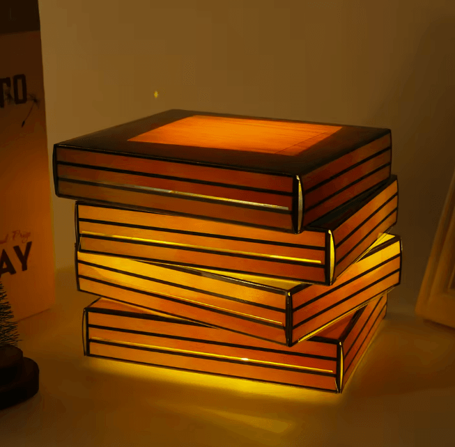 Vintage Stacked Books Lamp