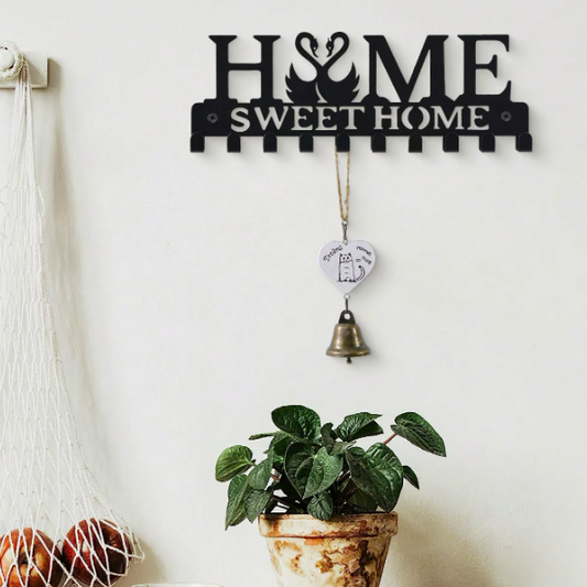 Wall Mounted Swan Sweet Home Decorative Key Holder