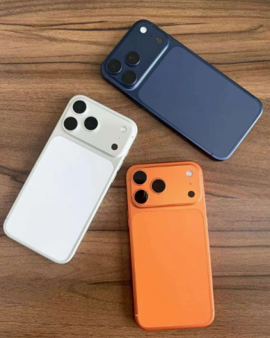 Compact Mini Smartphone with Triple-Camera Design – Orange