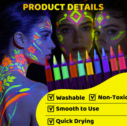 Glow In The Dark UV Light Pens (10 pcs)