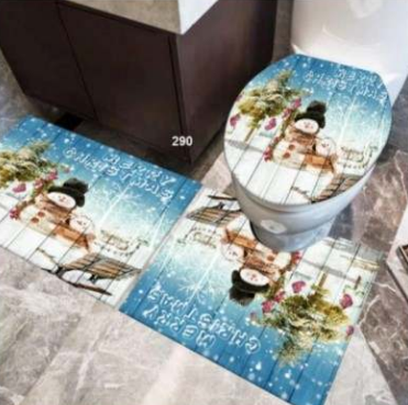 Bathroom Mat Set (3D)(3 pcs)(Christmas)