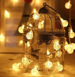 Ball Shaped Battery Operated String Lights (20L)(3M)(Yellow)