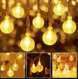 Ball Shaped Battery Operated String Lights (20L)(3M)(Yellow)