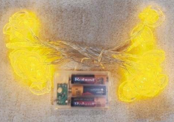 Star And Moon Battery Operated String Lights (20L)(3M)(Yellow)