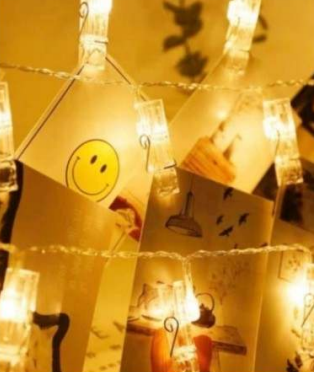 Pegs Battery Operated String Lights (20L) (3M)(Yellow)