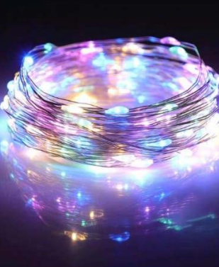 Solar Powered String Lights (100L)(12m)(Coper Wire) (Multi-Colour)