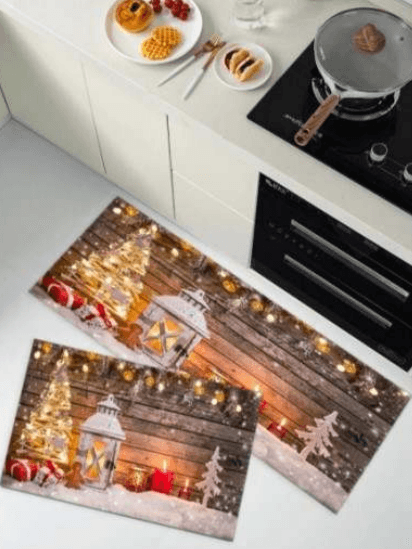 Kitchen Mat Set (3D)(2 pcs)(Christmas)