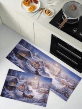 Kitchen Mat Set (3D)(2 pcs)(Christmas)