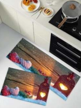 Kitchen Mat Set (3D)(2 pcs)(Christmas)