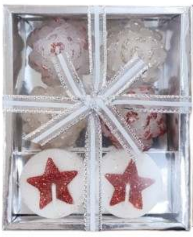 Mini Christmas Unscented Tealights (6 pcs)(10x12x4cm)