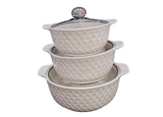 Porcelain Casserole Dish with Lid Set (Design2)