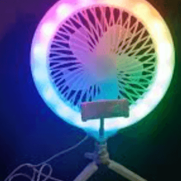 Broadcast Ring Light Fan With Tripod