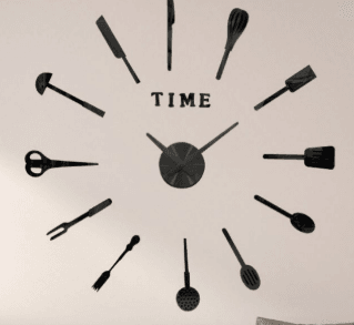 DIY Modern Kitchen 3D Wall Clock (Black)(60-70cm) - DMC Wholesale