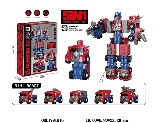 5 in 1 Diy Deformation Model Car