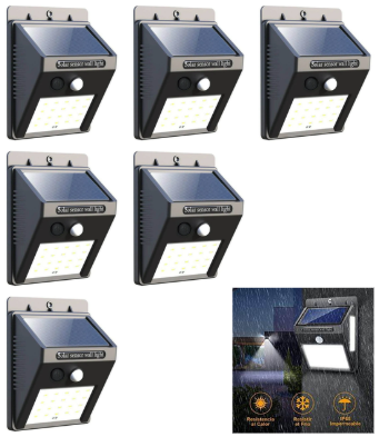 6 Set Solar Sensor Wall Light