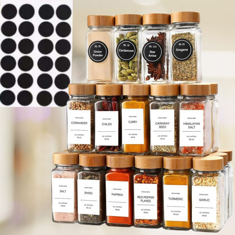 Spice Jar Containers Set (120ml)(24 pcs)
