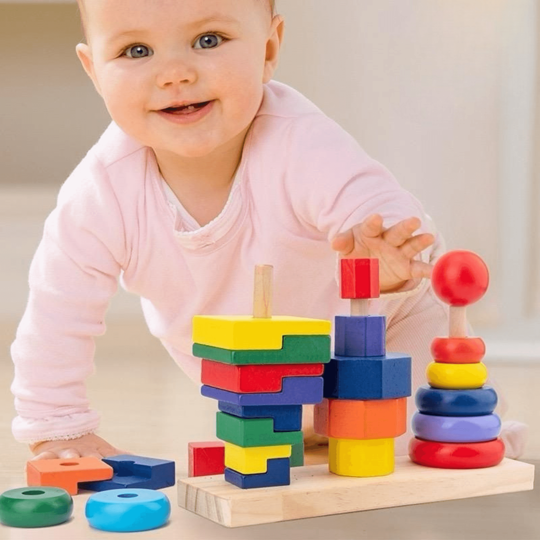 Wooden Stacker Block Shape Tower - DMC Wholesale