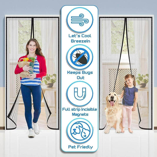 Magic Mesh Magnetic Hands Free Screen Door - DMC Wholesale