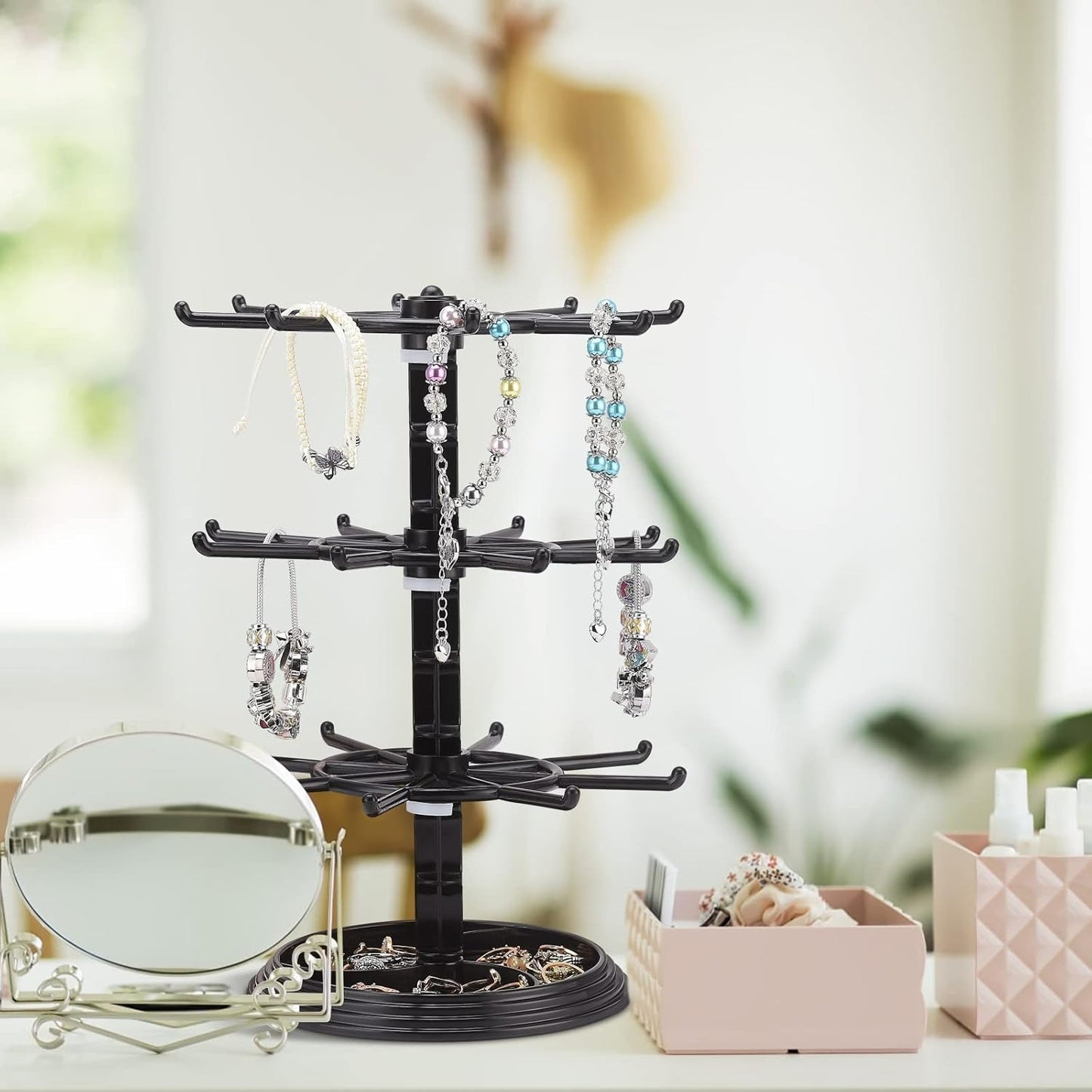 Rotating Jewelry Display Holder (3 Tier)