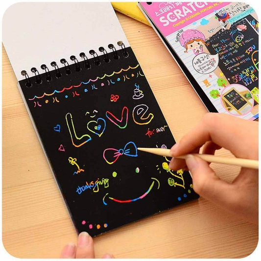 Mini Rainbow Scratch Paper Art Notepad - DMC Wholesale