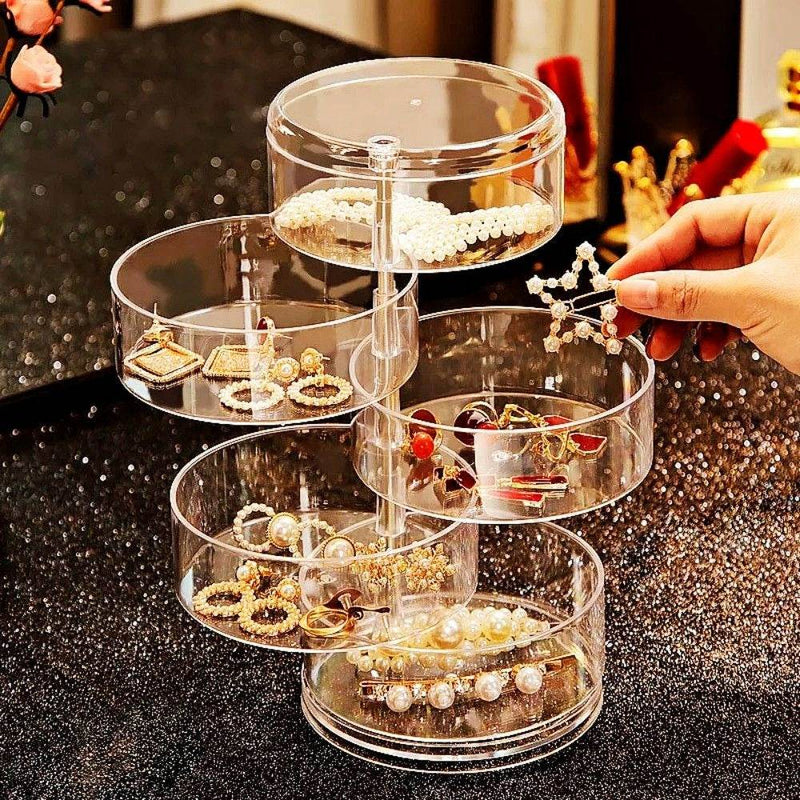 Rotating Acrylic Jewellery Storage Box (5 Tier)
