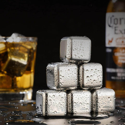 Reusable Stainless Steel Ice Cubes (8 pcs) - Alt View