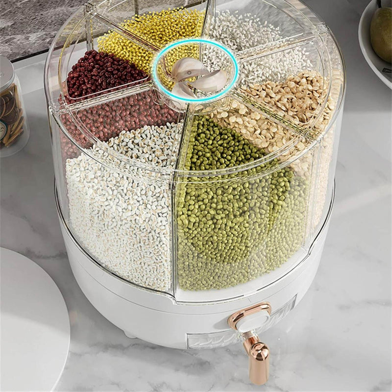 Rotating Grain Container Dispenser