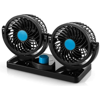 Mini 12V Double Headed Vehicle Fan