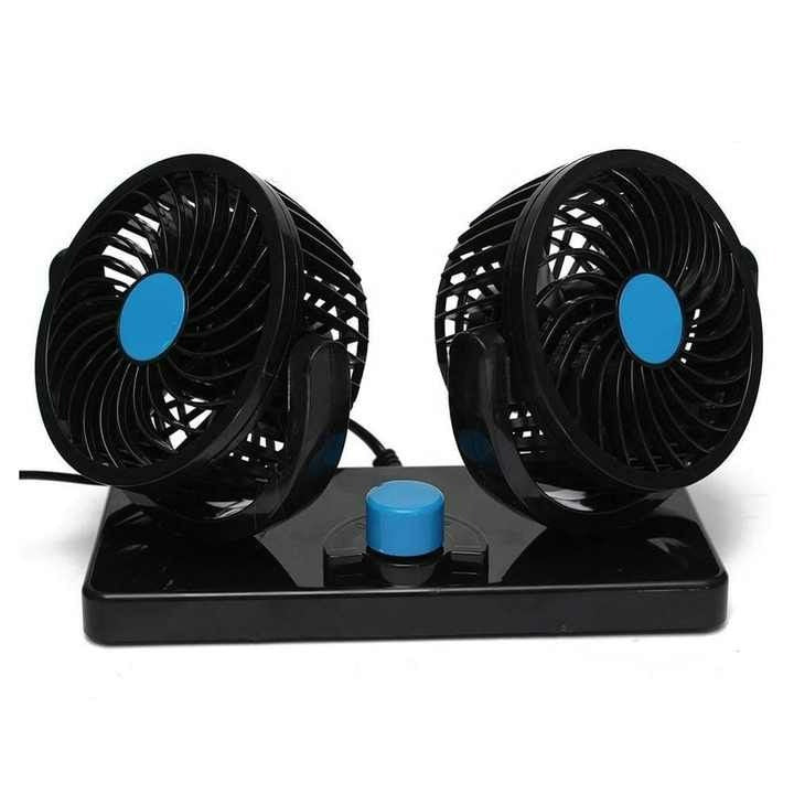 Mini 12V Double Headed Vehicle Fan