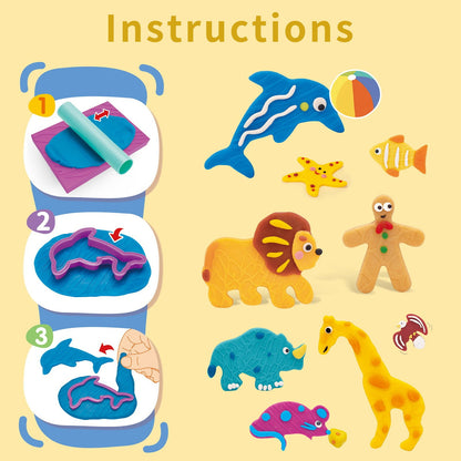 Colour Animal Resort Play Dough Set