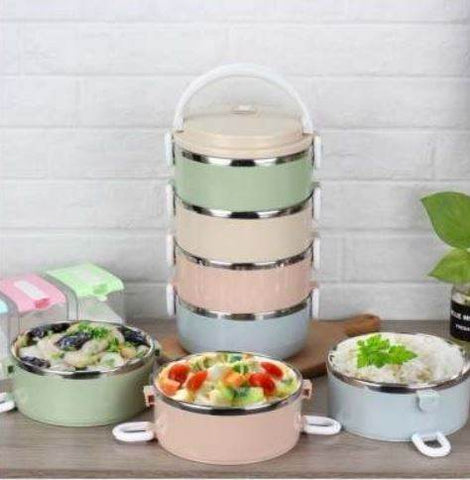 Steel Thermal Insulated Lunch Box (4 Tier) - Alt View