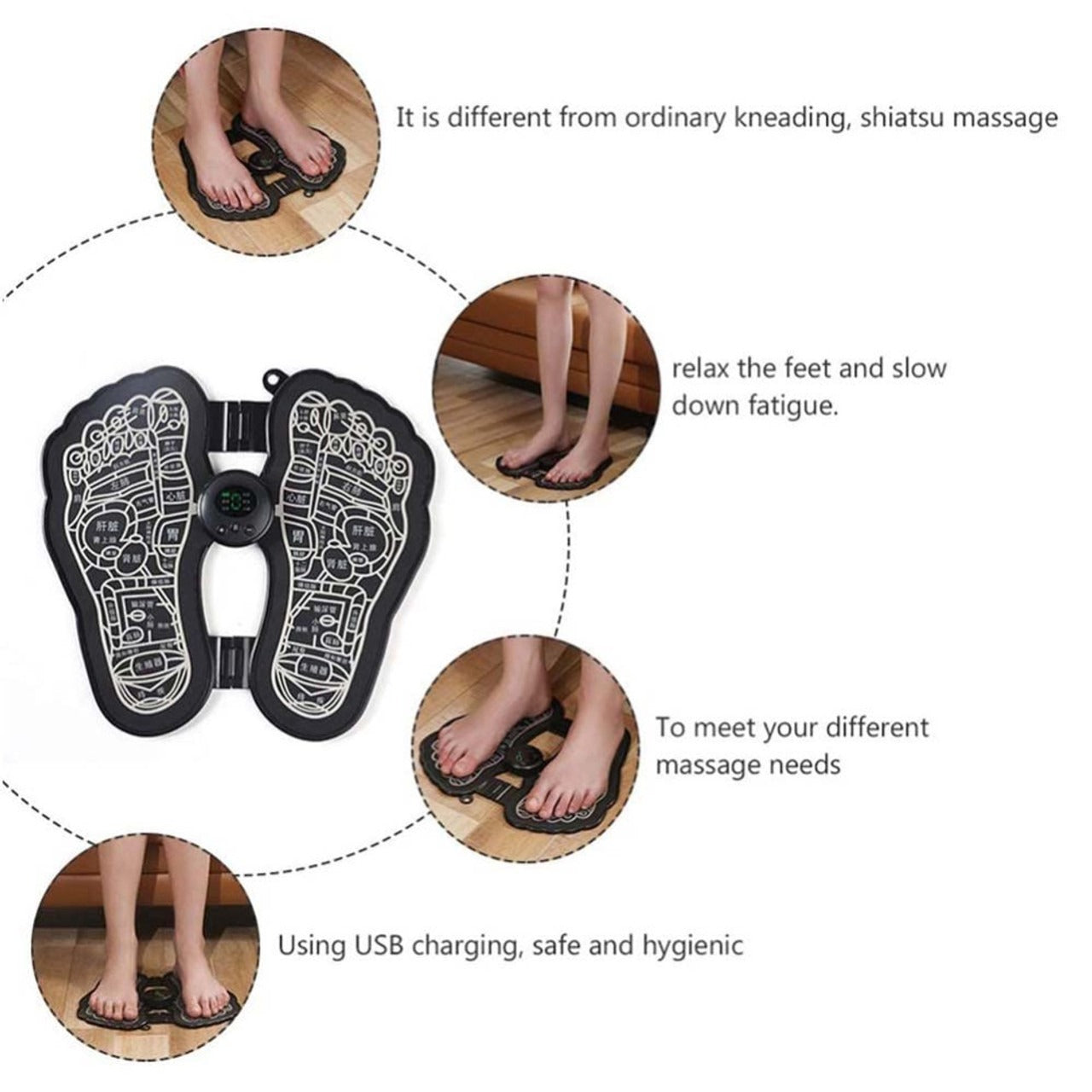 Portable Pulse Household Foot Relaxer Massager